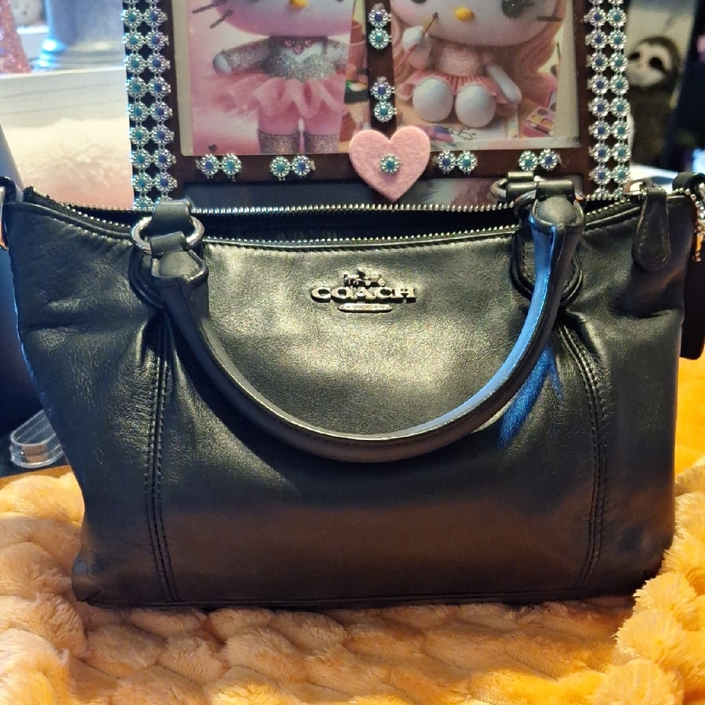 Coach Black Leather Handbag